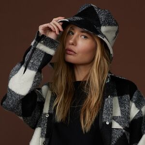 NWT Anthropologie Monrow Plaid Bucket Hat